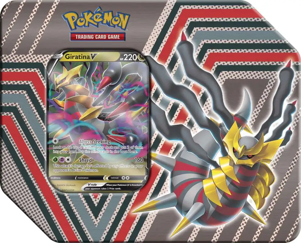 Pokemon Trading Card Game Hidden Potential Giratina V Tin Set [5 Booster  Packs, Foil Promo Card & More]