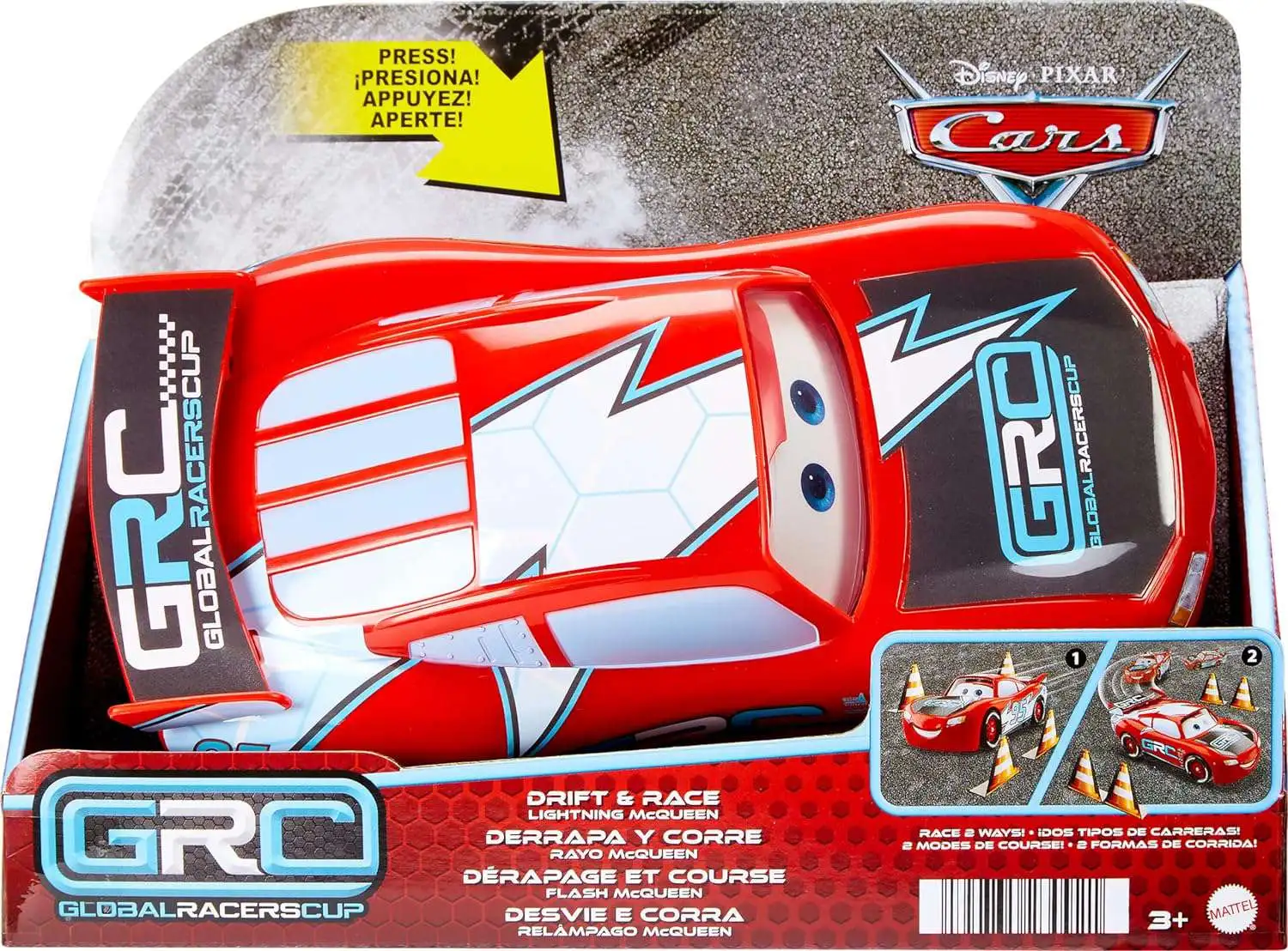 Disney / Pixar Cars Global Racers Cup Drift & Race Lightning McQueen Action Figure