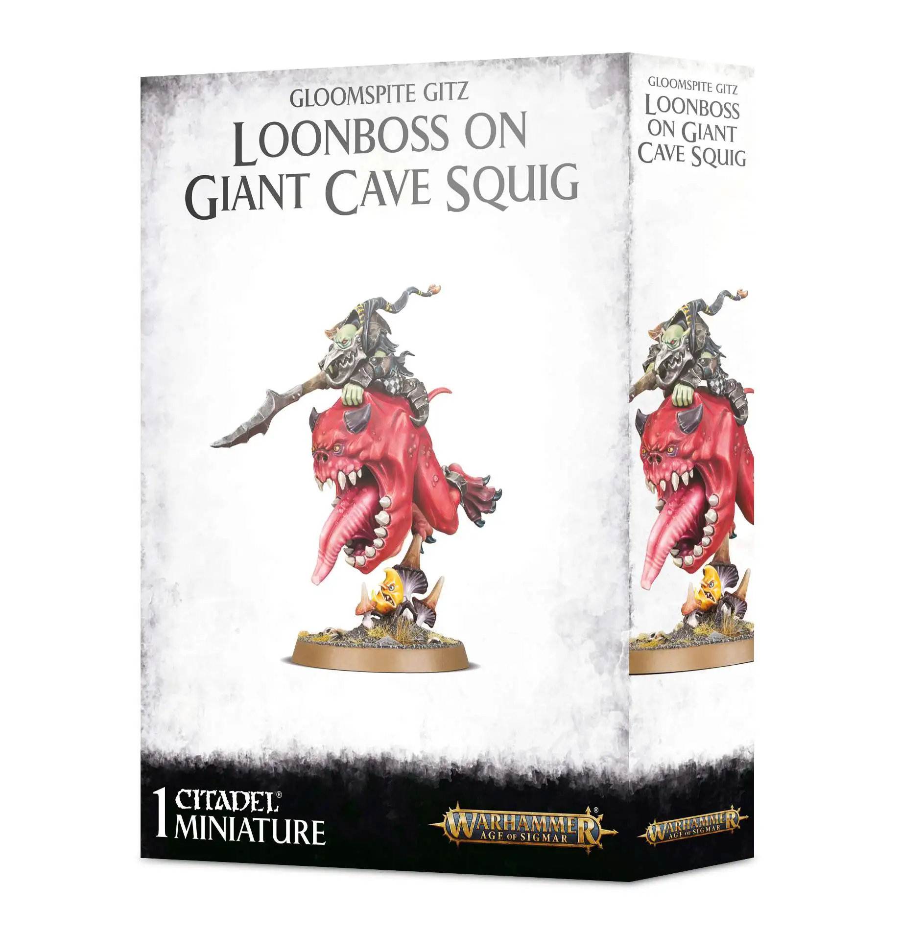 Warhammer Age of Sigmar Grand Alliance Destruction Loonboss on giant Cave Squig