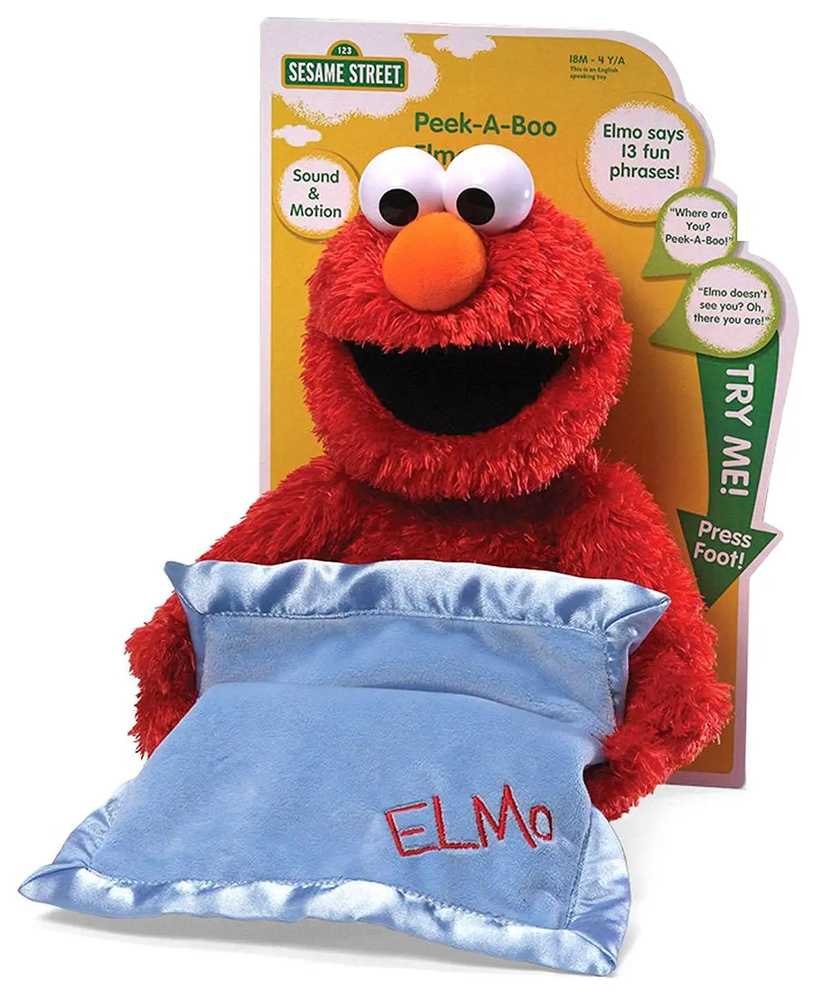 Sesame Street Peek-a-Boo Elmo 15-Inch Plush with Sound