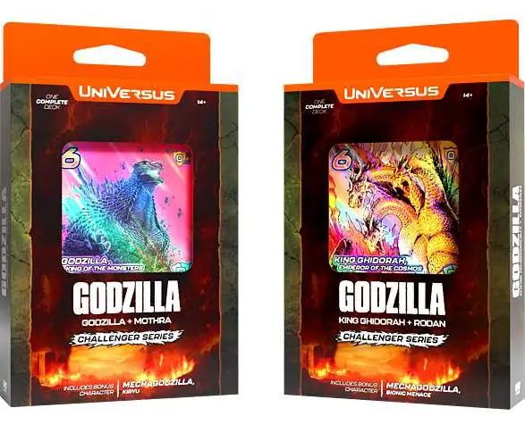 Universus CCG Challenger Series King Ghidorah & Rodan Vs. Godzilla & Mothra Set of Both Decks