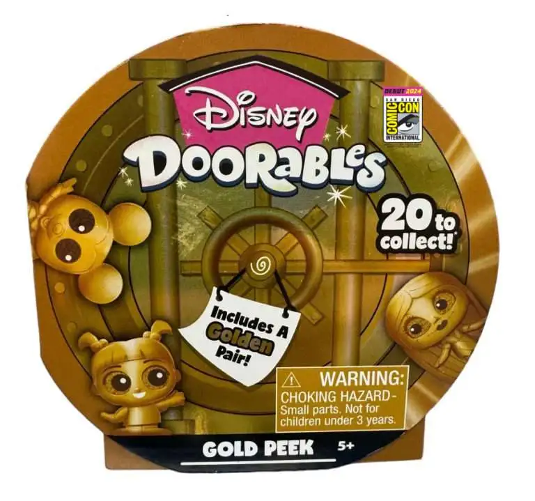 Disney Doorables Gold Vault Peek Exclusive 1.5-Inch Mystery 2-Pack [2 Golden Figures]