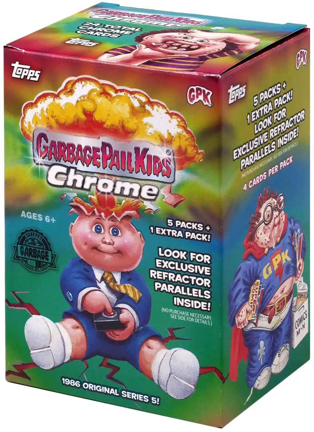 Garbage Pail Kids Topps 2022 Chrome Trading Card BLASTER Box [6 Packs]