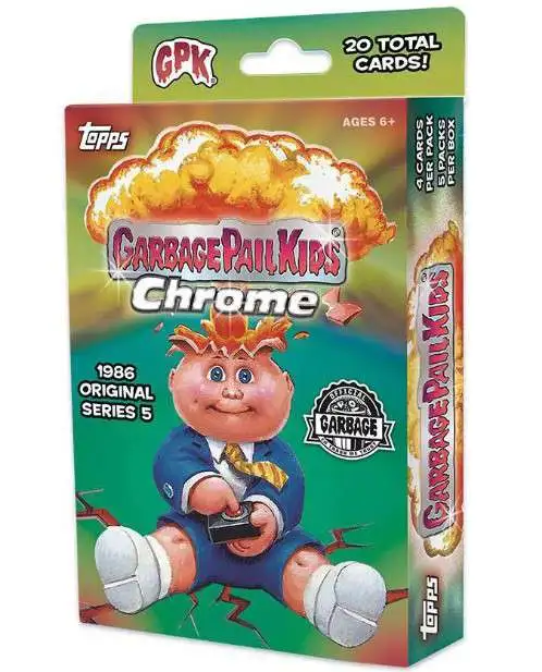 Garbage Pail Kids Topps 2022 Chrome Trading Card HANGER Box [5 Packs]