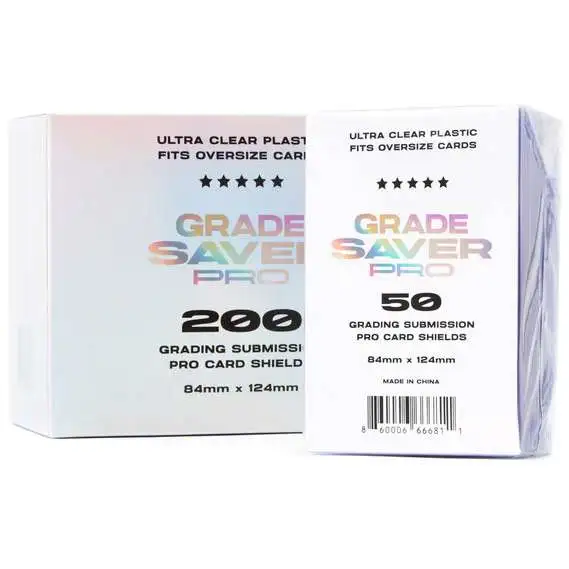 Grade Saver Pro Grading Submission Pro Card Shields Card Holders [200 Count, 84mm x 124mm]