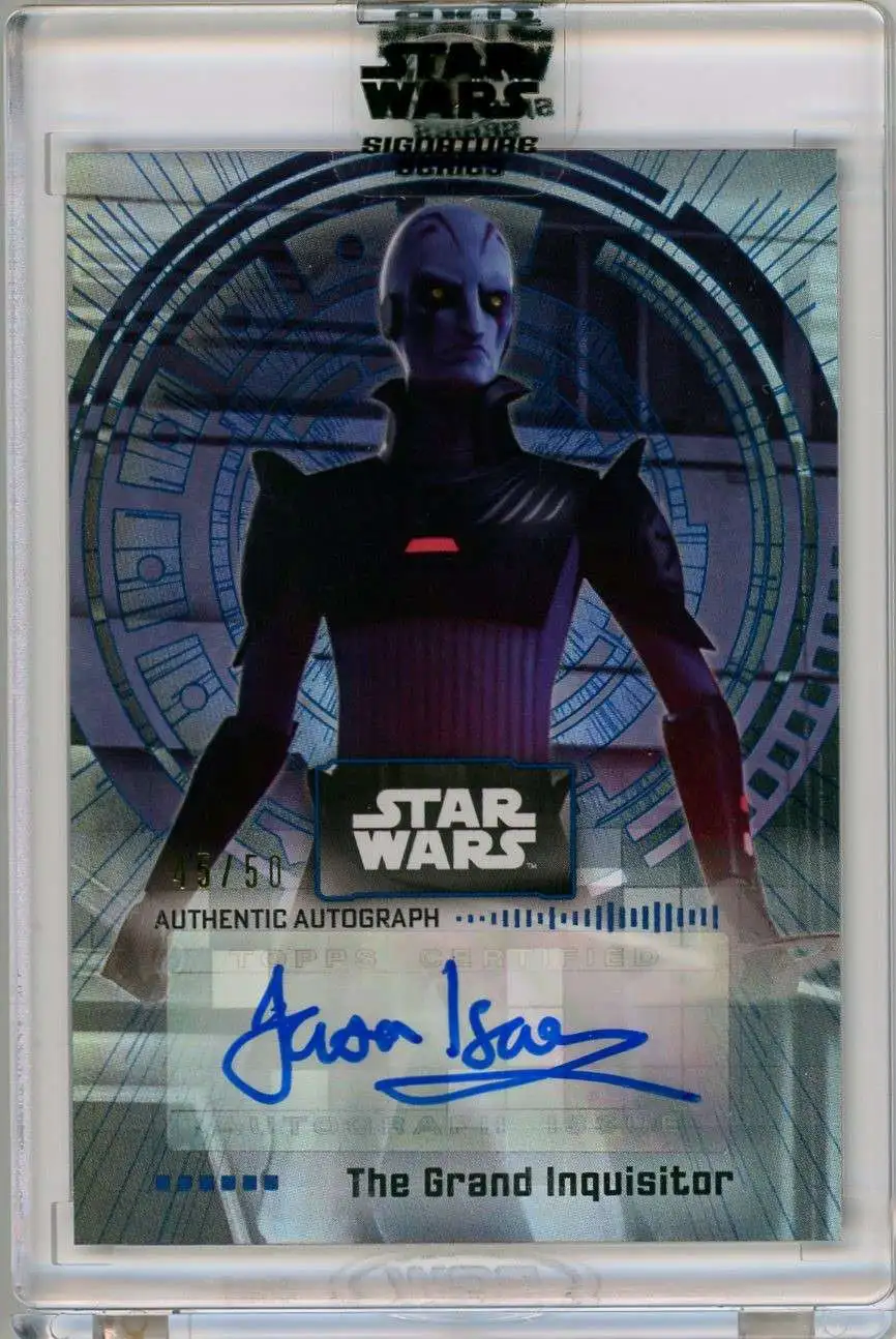 Star Wars 2022 Signature Series Jason Isaacs as The Grand Inquisitor 45/50 Autographed Single Card A-JI