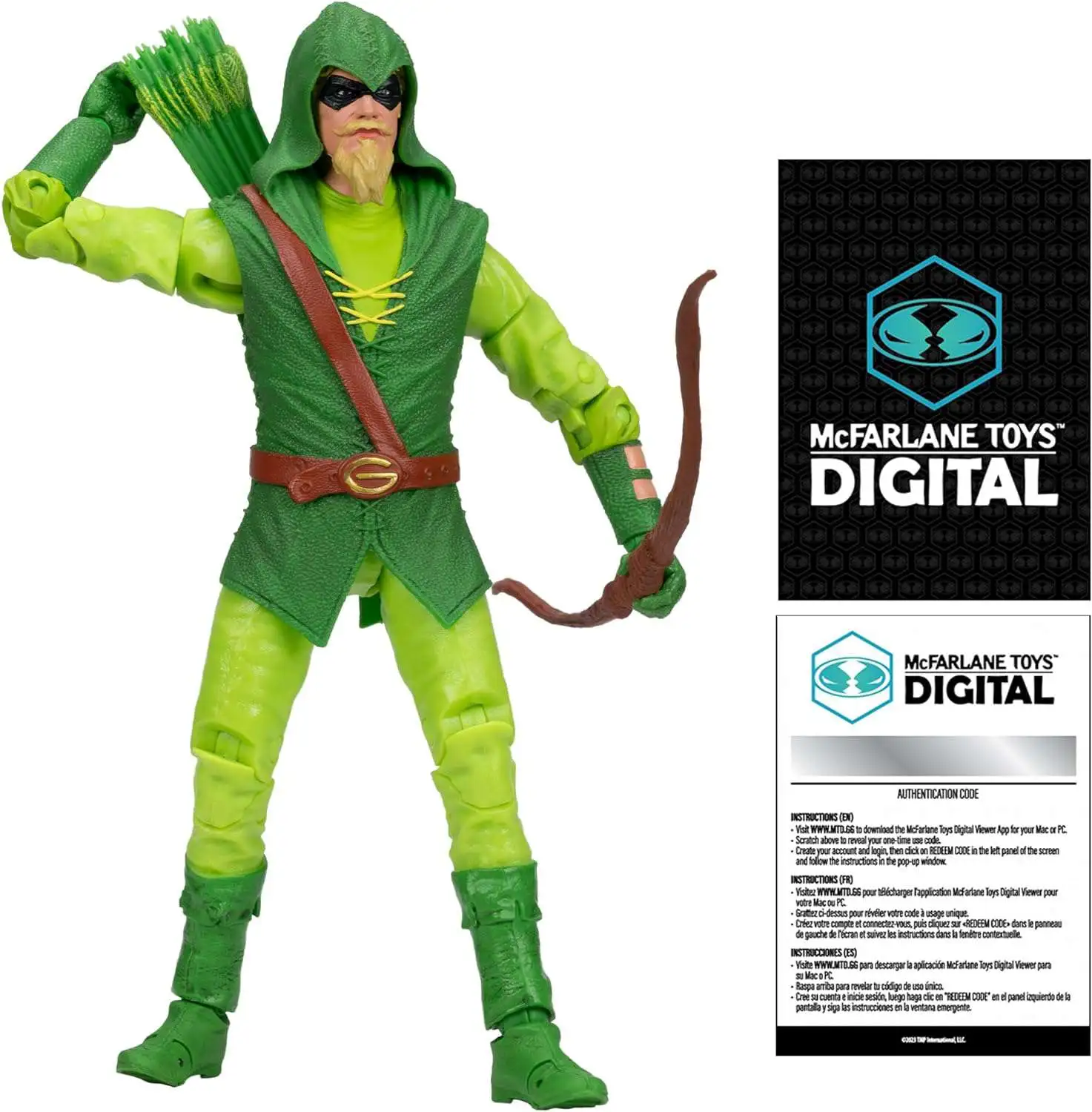 McFarlane Toys DC Direct Green Arrow Action Figure [Classic Longbow Hunter, Digital Collectible, Damaged Package]
