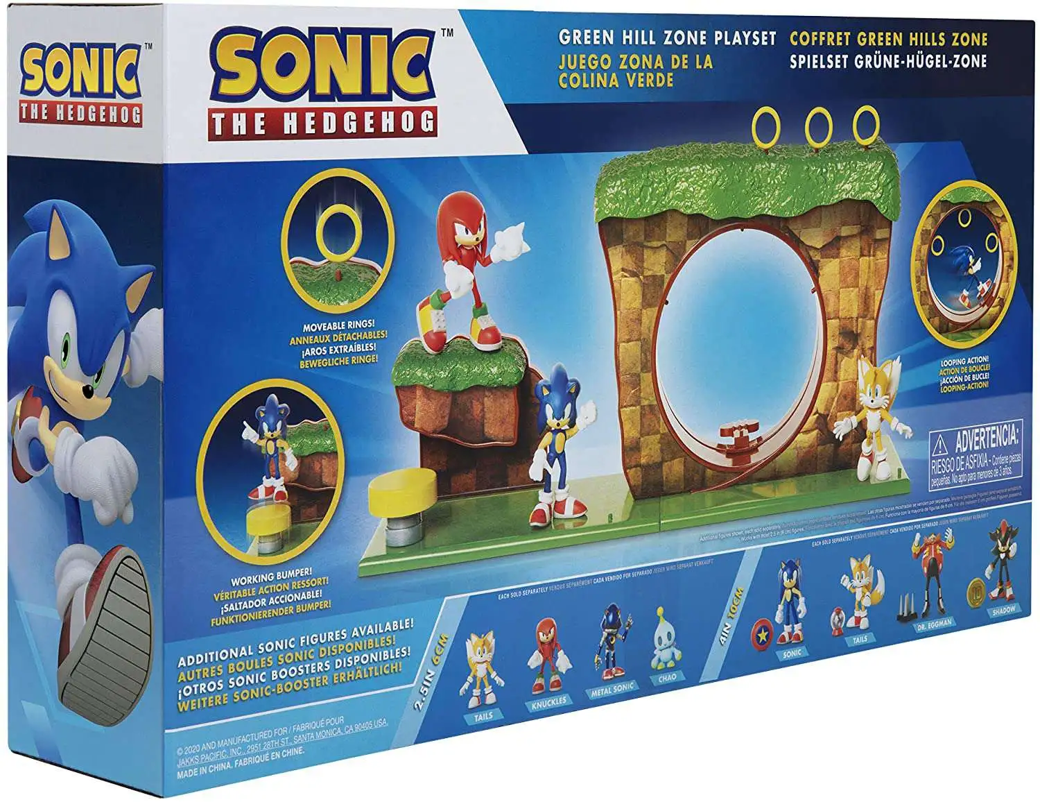 Playset e Mini Figura - Sonic - Green Hill Zone - Candide