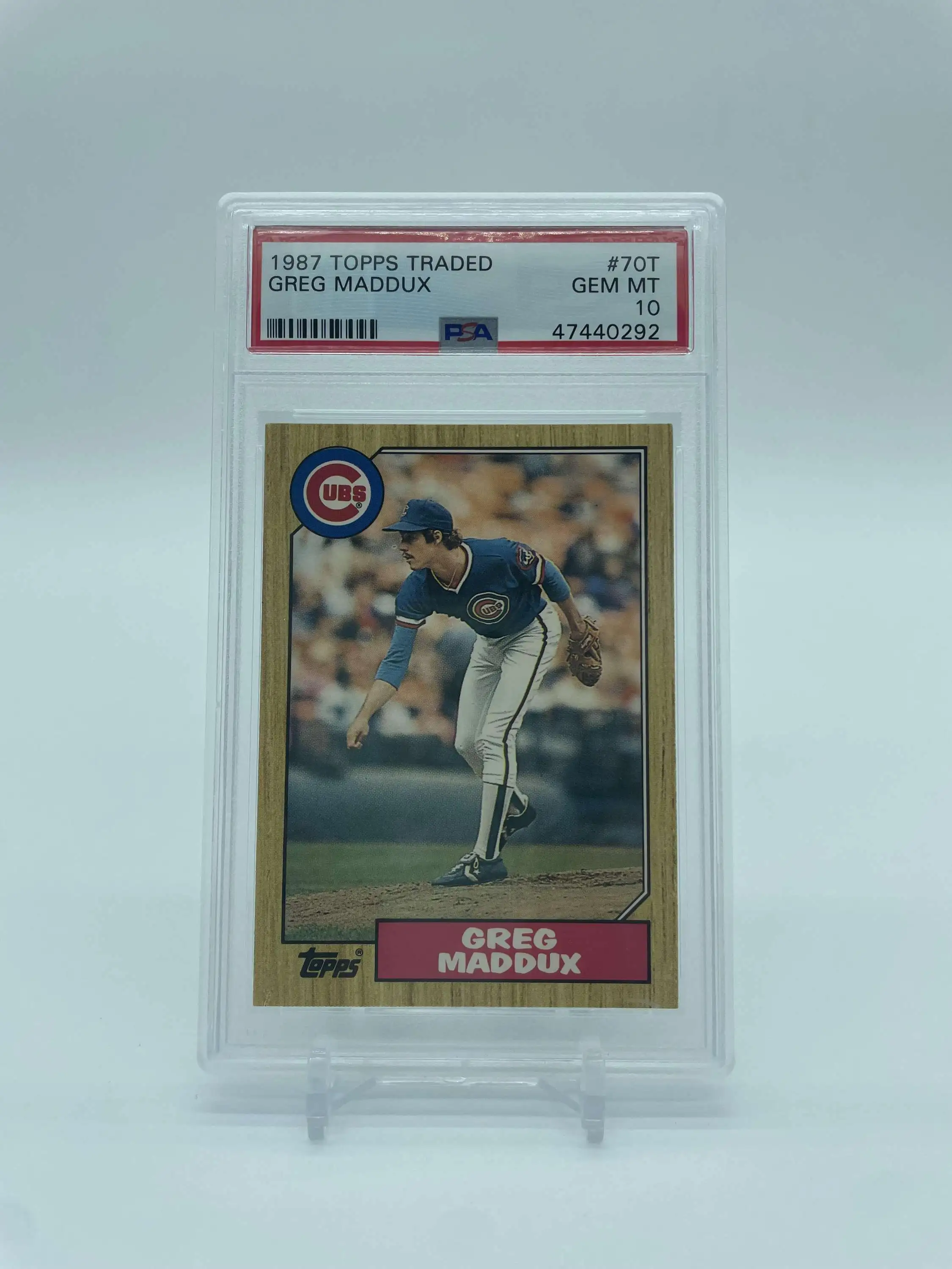 1987 Topps Traded Topps Greg Maddux PSA 10 Rookie Single Sports Card 70T  Rookie - ToyWiz