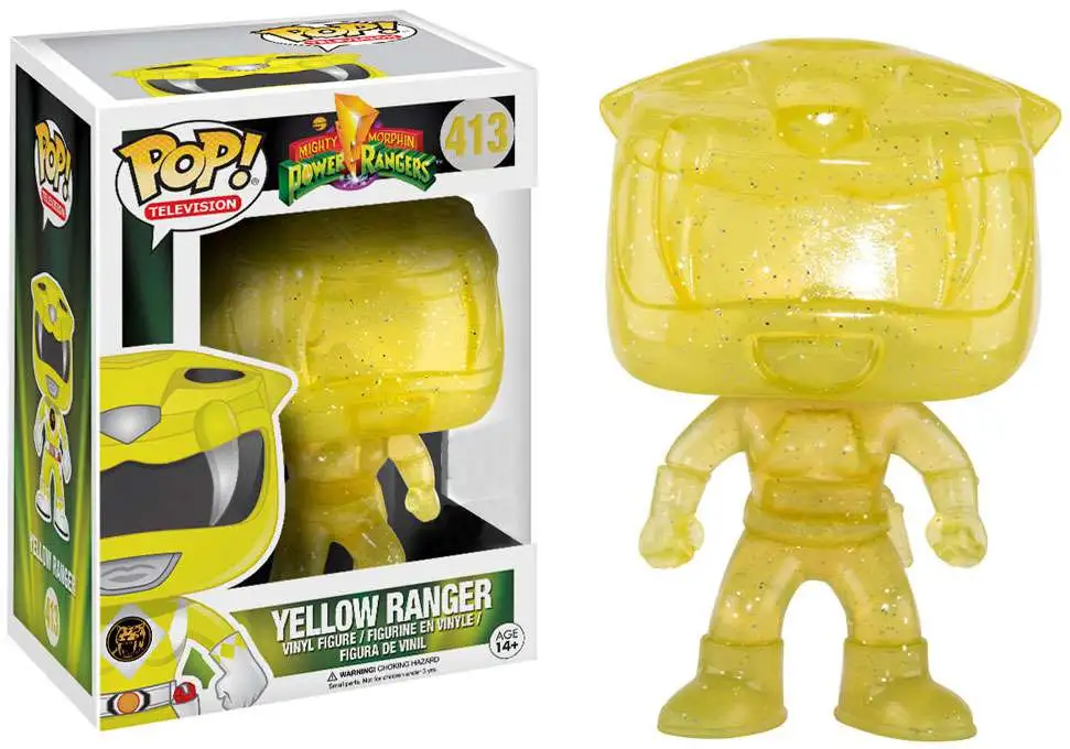 Yellow Ranger Vinyl Action Figure New Pop Keychain Power Rangers Funko 