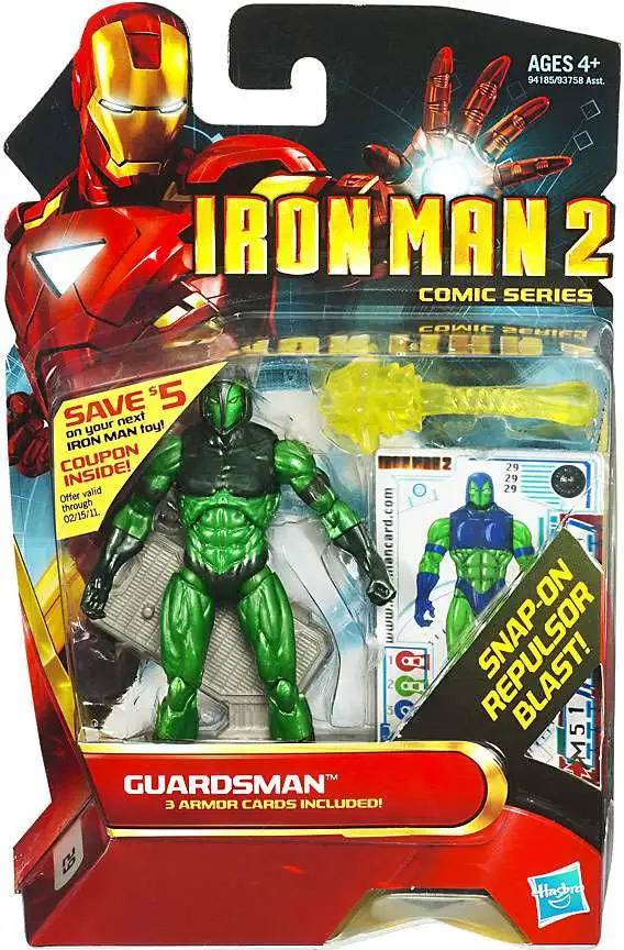 Iron Man 2 Comic Series Guardsman 4 Action Figure 29 Damaged Package