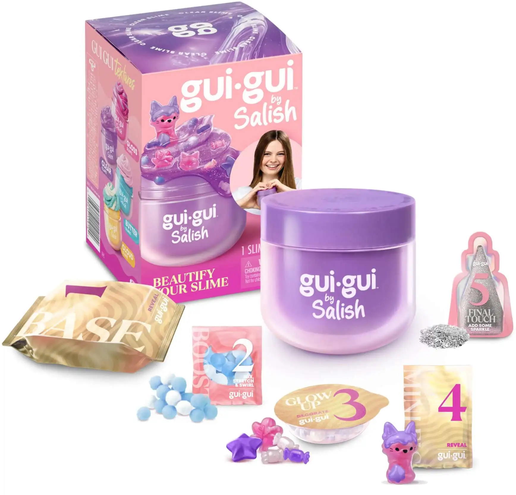 Gui-Gui by Salish Slime PURPLE Clear Pack [The Most Beautiful Slime Ever!, Damaged Package]