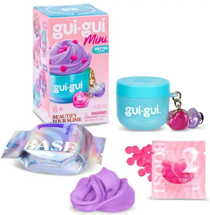 Gui-Gui Mini Slime Jar Keychain BUTTER Pack