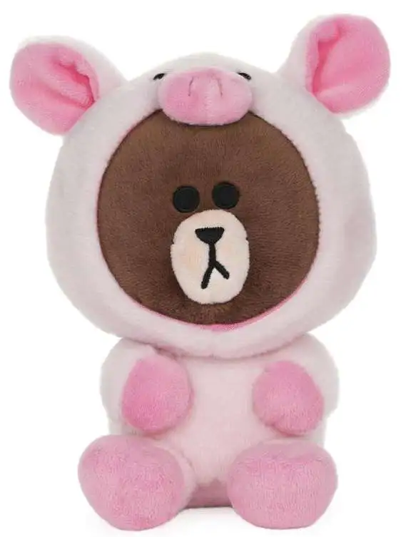 Line Friends Piggy Brown 7-Inch Plush