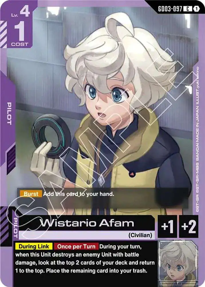 Gundam Trading Card Game Steel Requiem Single Card Common Wistario