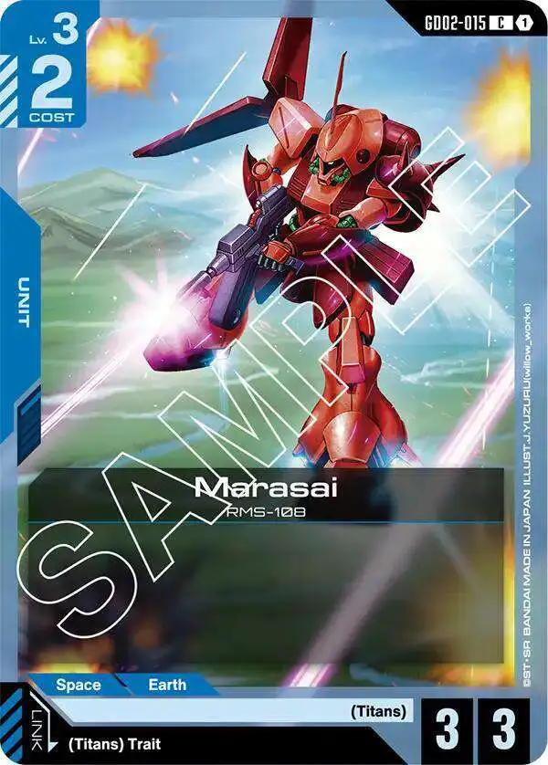 Gundam Trading Card Game Dual Impact Common Marasai GD02-015
