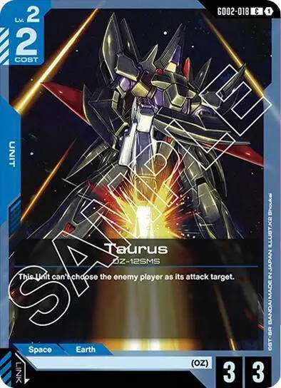 Gundam Trading Card Game Dual Impact Common Taurus GD02-018