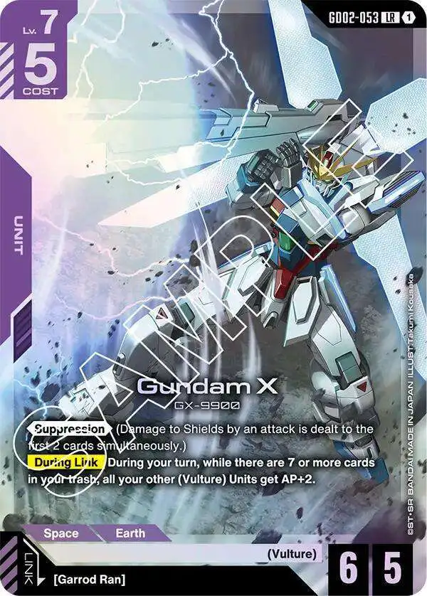 Trading Card Game Dual Impact Legend Rare Gundam X GD02-053