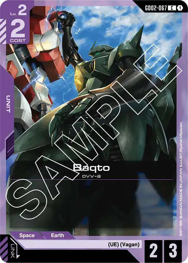 Gundam Trading Card Game Dual Impact Single Card Common Baqto GD02