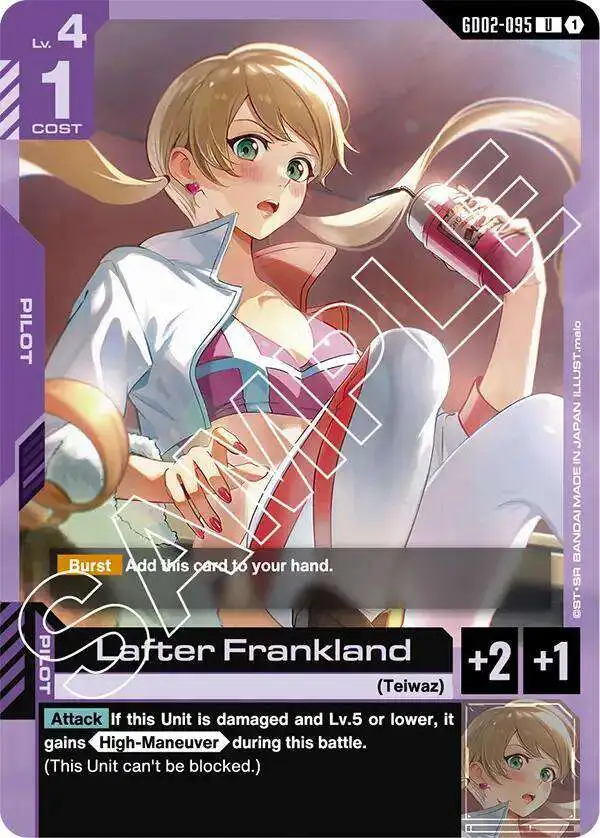 Gundam Trading Card Game Dual Impact Single Card Uncommon Lafter Frankland  GD02-095 - ToyWiz