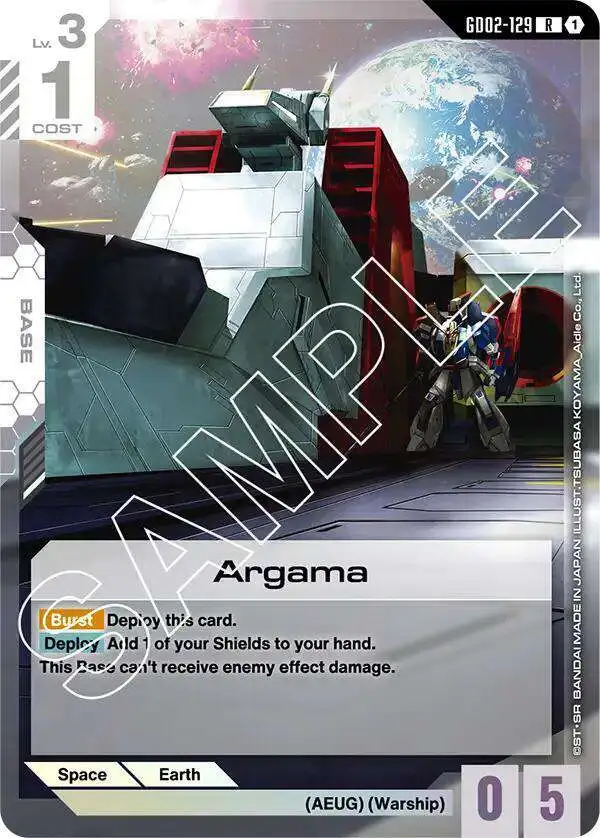 Gundam Trading Card Game Dual Impact Single Card Rare Argama GD02