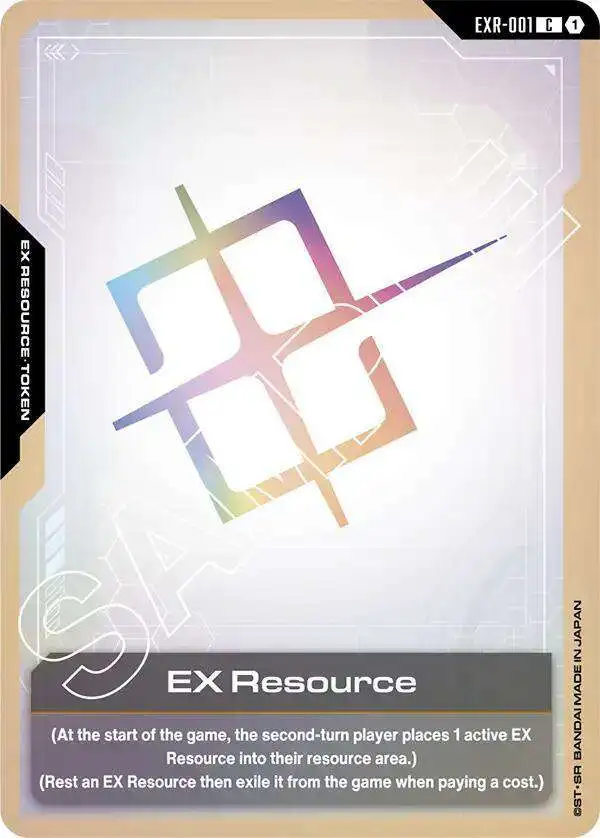 Gundam Trading Card Game Newtype Rising Common EX Resource EXR-001