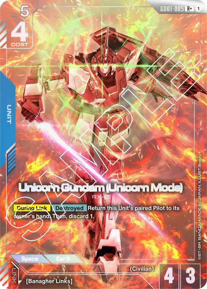 Gundam Trading Card Game Newtype Rising Single Card Rare