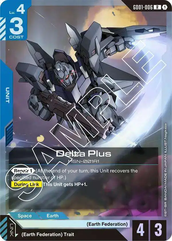 Gundam Trading Card Game Newtype Rising Single Card Rare Delta Plus  GD01-006 - ToyWiz