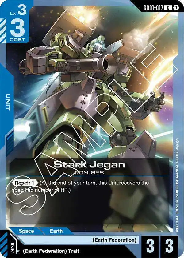Gundam Trading Card Game Newtype Rising Common Stark Jegan GD01-017