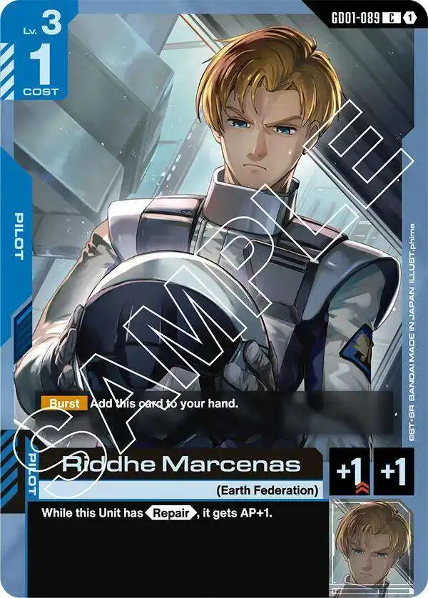 Gundam Trading Card Game Newtype Rising Single Card Common Riddhe