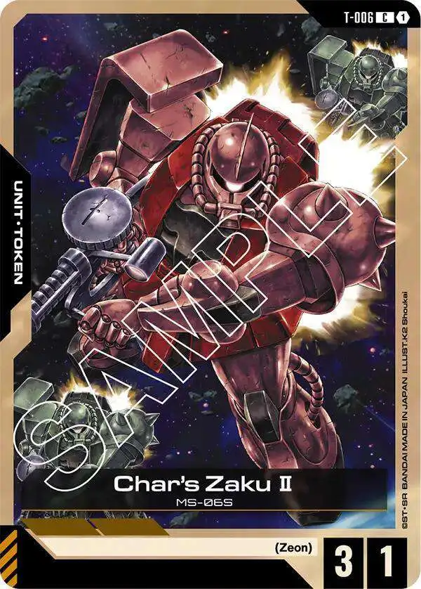 Gundam Trading Card Game Newtype Rising Common Char's Zaku II T-006