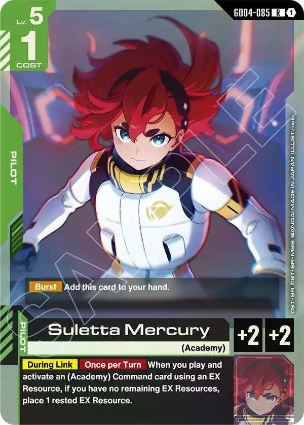 Gundam Trading Card Game Phantom Aria Single Card Rare Suletta