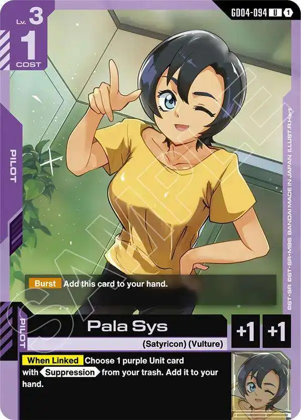 Gundam Trading Card Game Phantom Aria Uncommon Pala Sys GD04-094