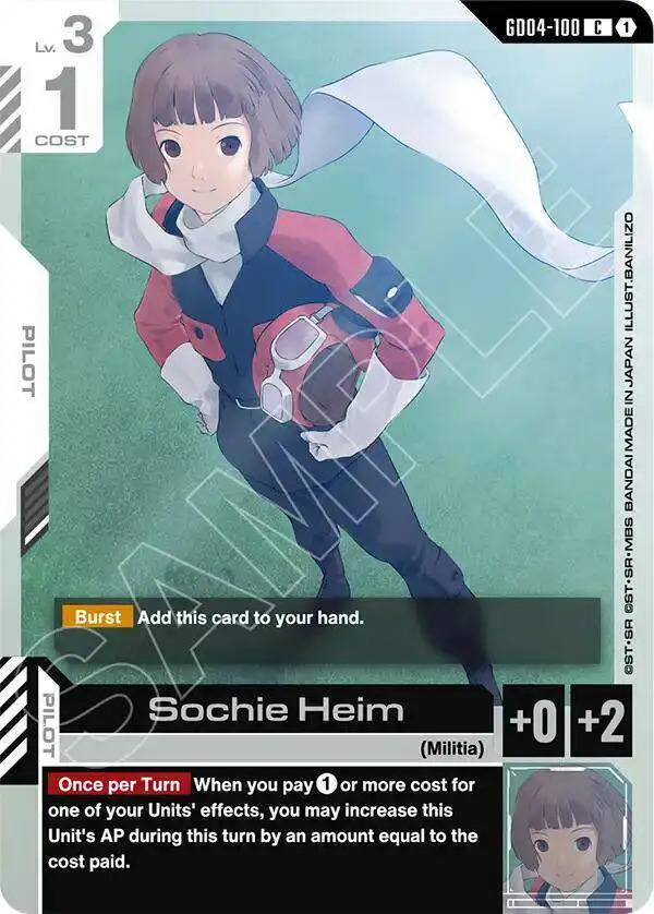 Gundam Trading Card Game Phantom Aria Single Card Common Sochie