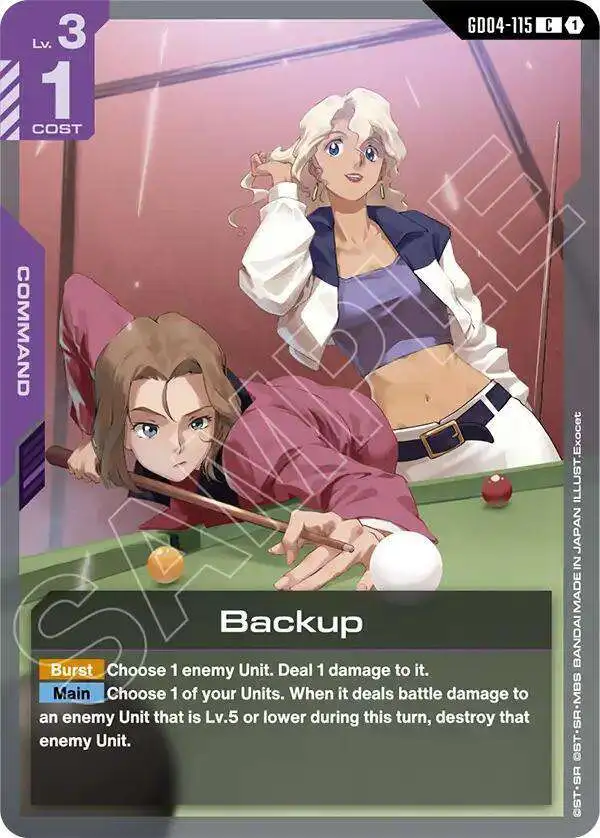 Gundam Trading Card Game Phantom Aria Single Card Common Backup