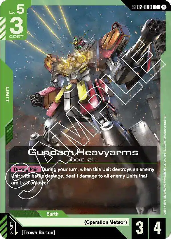 Trading Card Game Starter Deck 02: Wings of Advance Common Gundam Heavyarms ST02-003