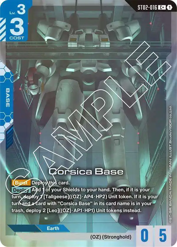 Gundam Trading Card Game Starter Deck 02: Wings of Advance Common+ Corsica Base ST02-016