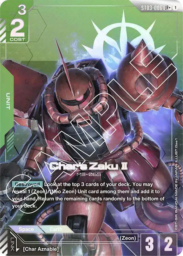 Gundam Trading Card Game Starter Deck 03 Zeons Rush Single Card