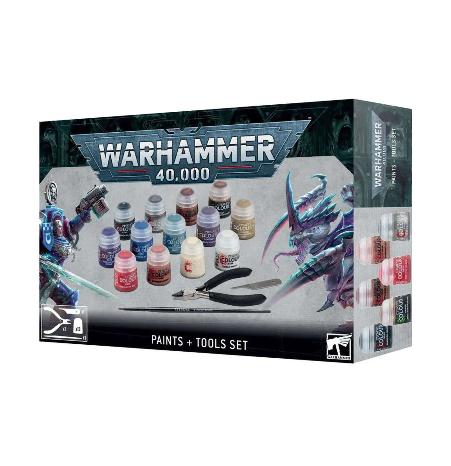 Warhammer 40,000 Paints + Tool Set Painting Guide [10th Ed] [Sealed]