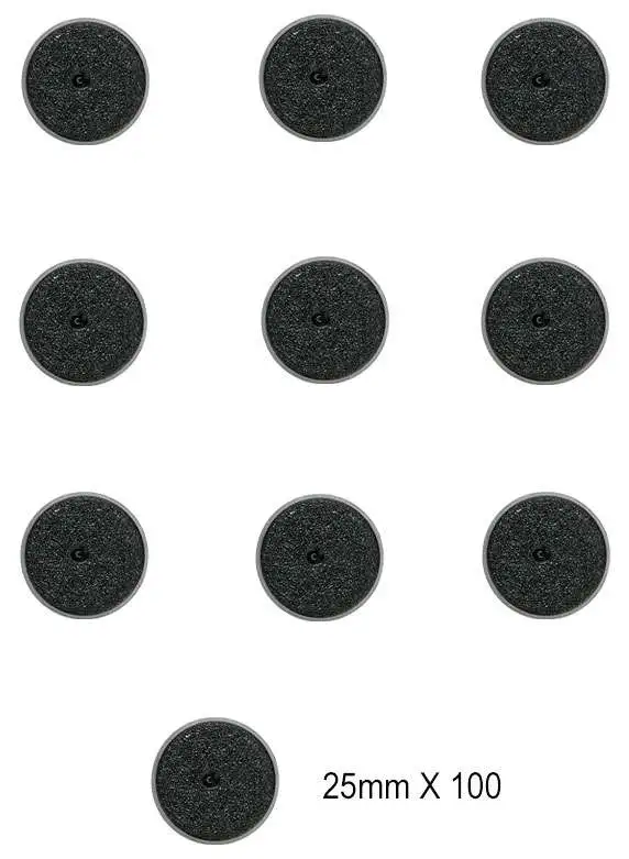 Citadel 25mm Round Base Set [100 Pack - Black Box]