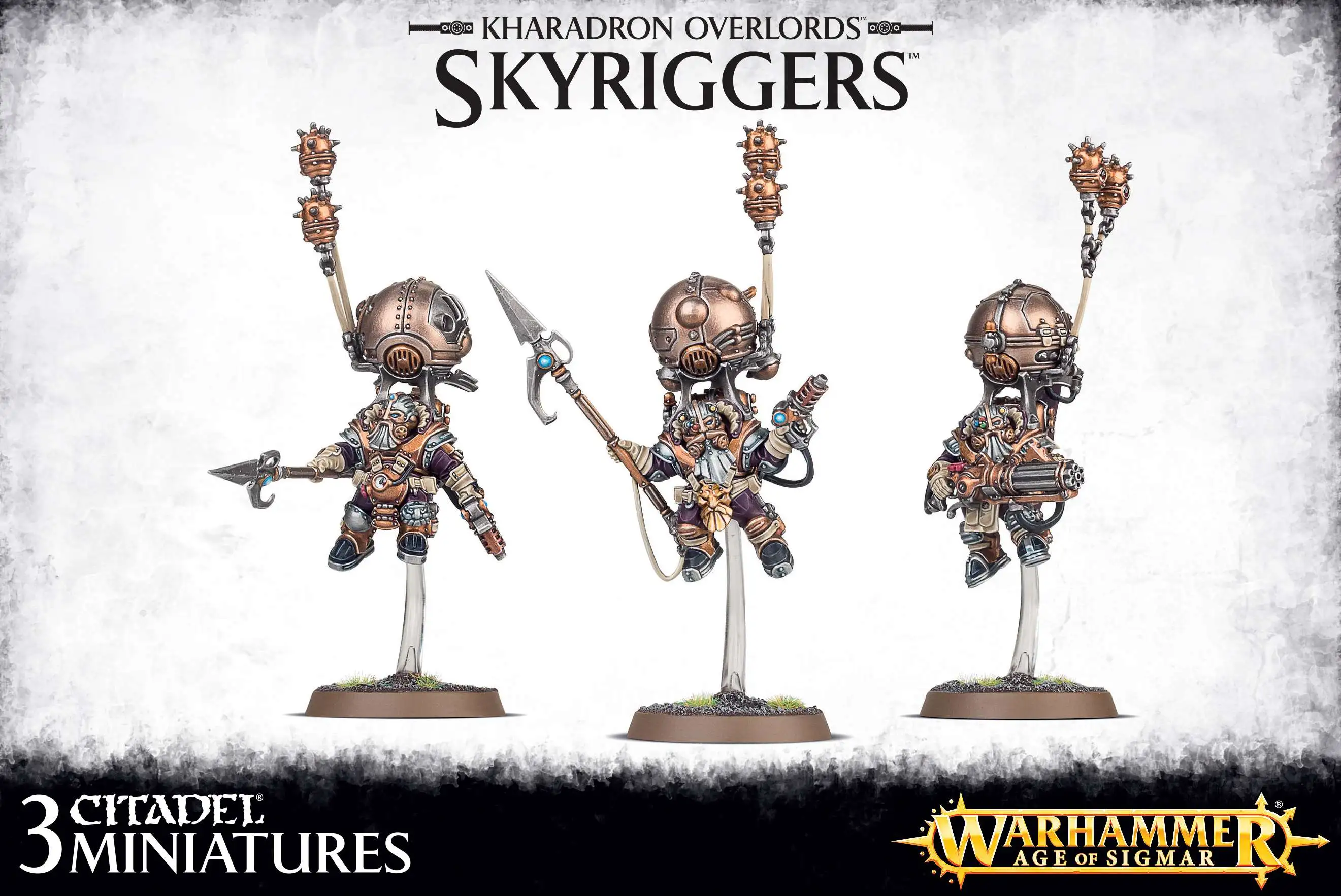 3 Models Warhammer Age of Sigmar Kharadron Overlords Skywardens 