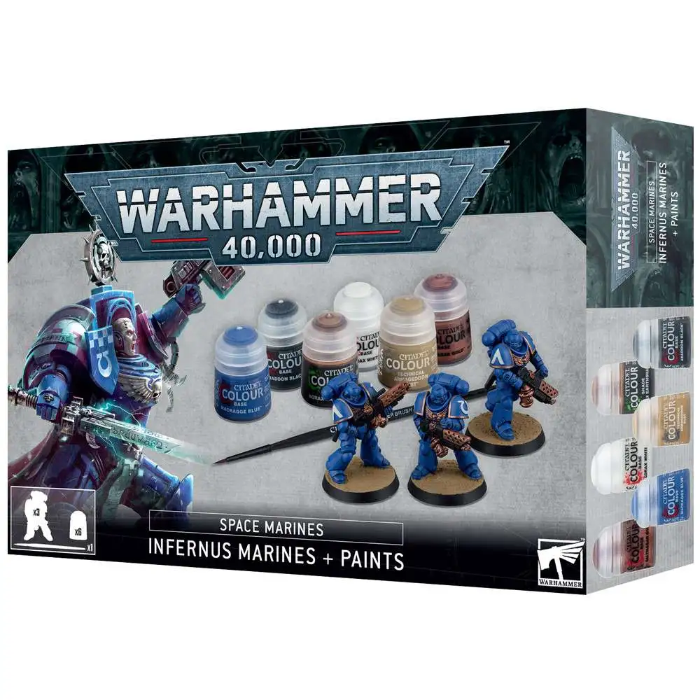 Warhammer 40,000 Infernus Marines + Paints Painting Guide [Sealed]