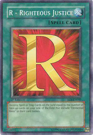 YuGiOh GX Trading Card Game Enemy of Justice Common R - Righteous Justice EOJ-EN040