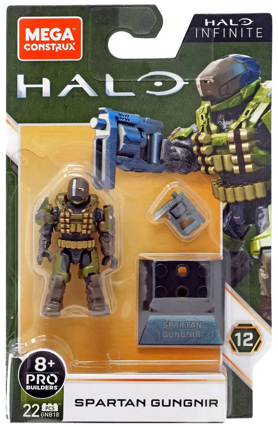 Mega Bloks Construx Halo Heroes Series 12 Spartan Gungnir Figure Set NISB 