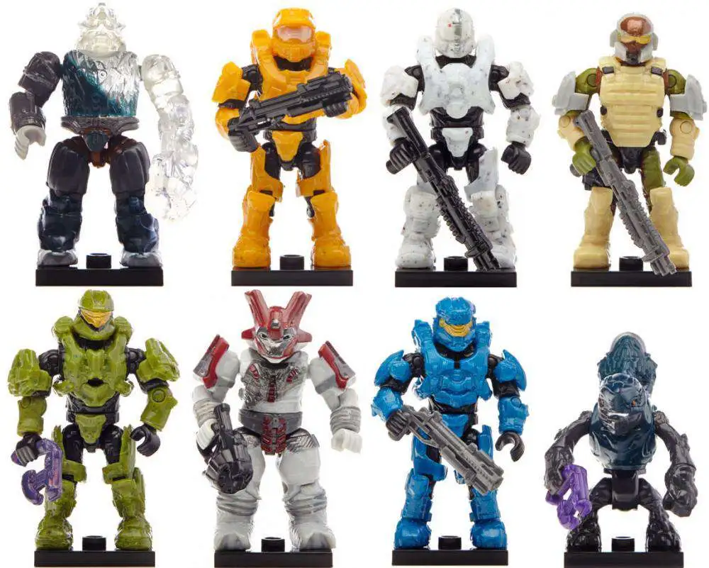 Mega Bloks Halo Mystery Pack Alpha Series Set of all 8 Figures 2-Inch Minifigure [Loose]
