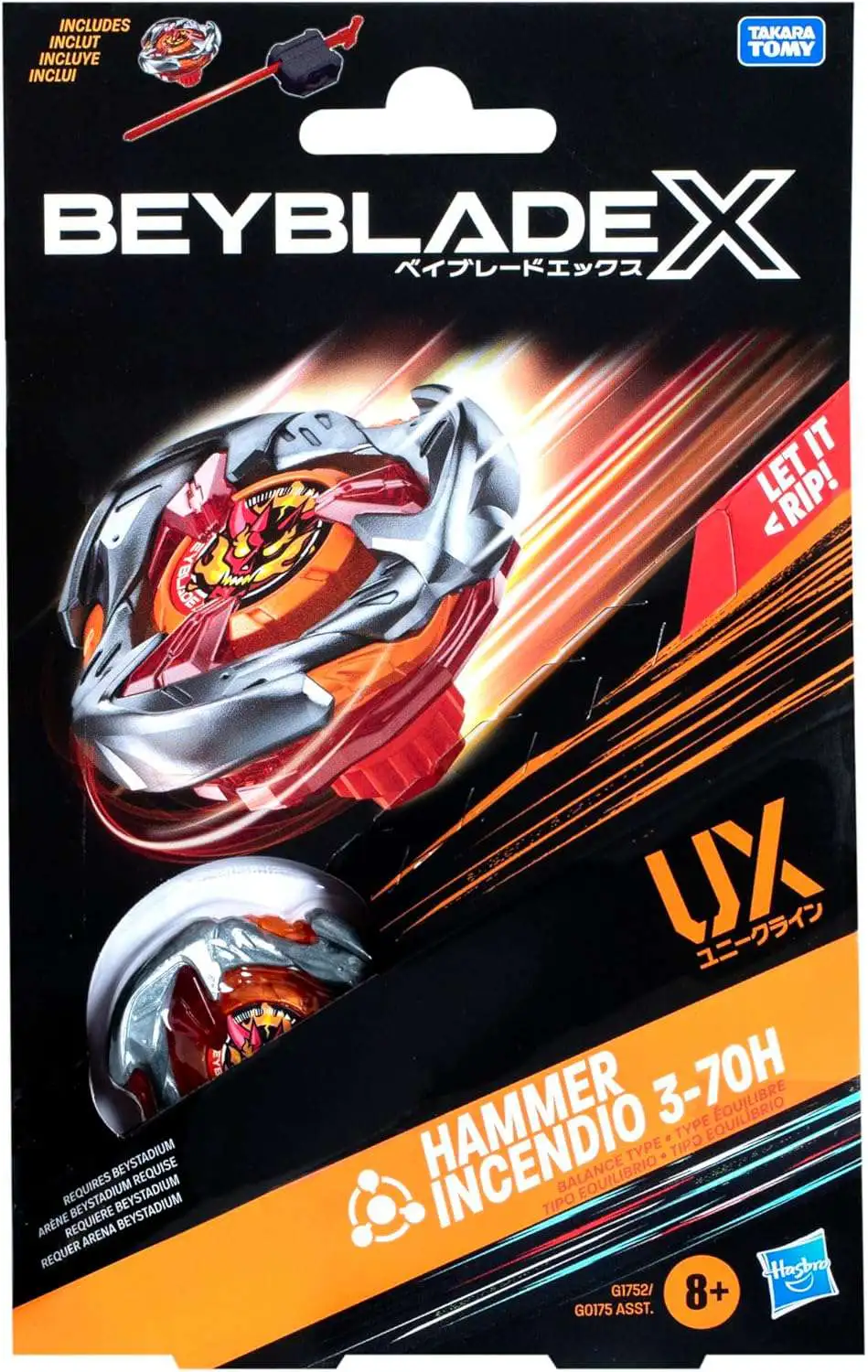 Beyblade X Hammer Incendio 3-70H Starter Pack Set Hasbro Toys - ToyWiz