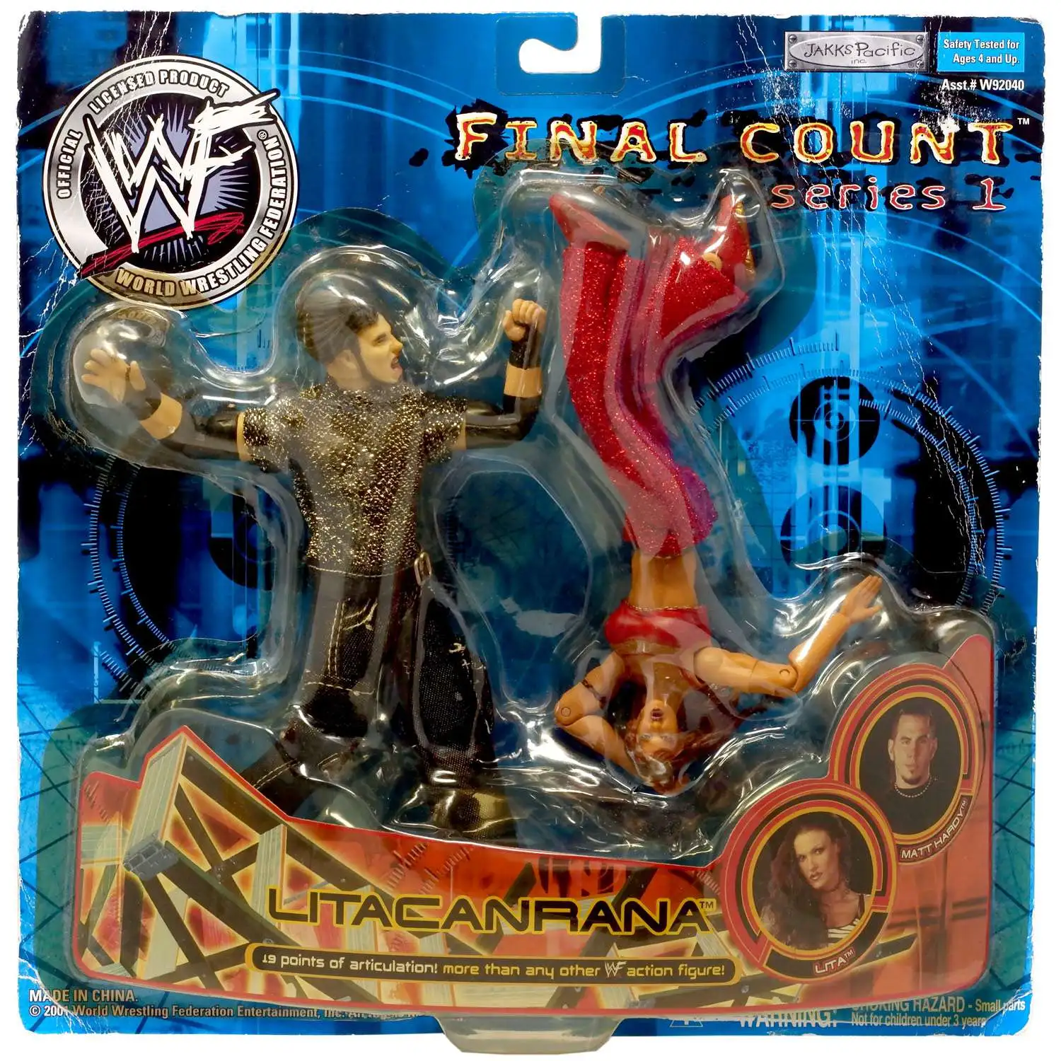 『WWF』フィギュア WWE Wrestling Final Count Series 1 Matt Hardy Lita Action