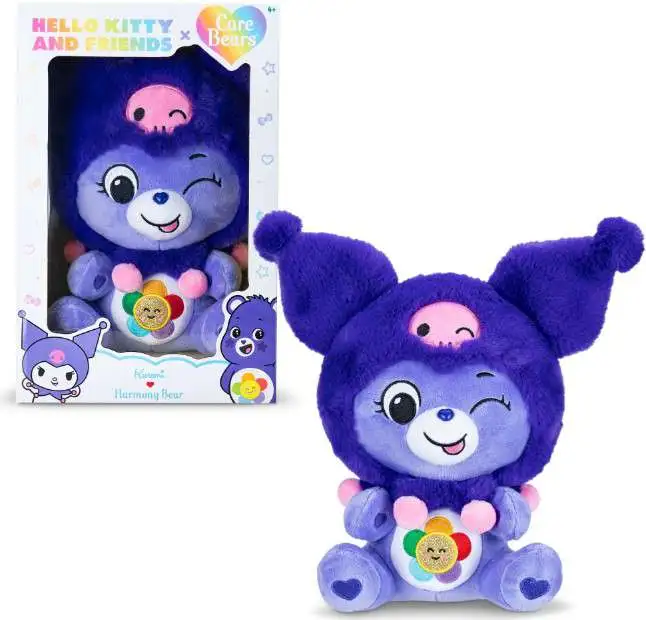 Sanrio Hello Kitty & Friends x Care Bears Beary Besties Harmony Bear as Kuromi 10-Inch Plush Figure