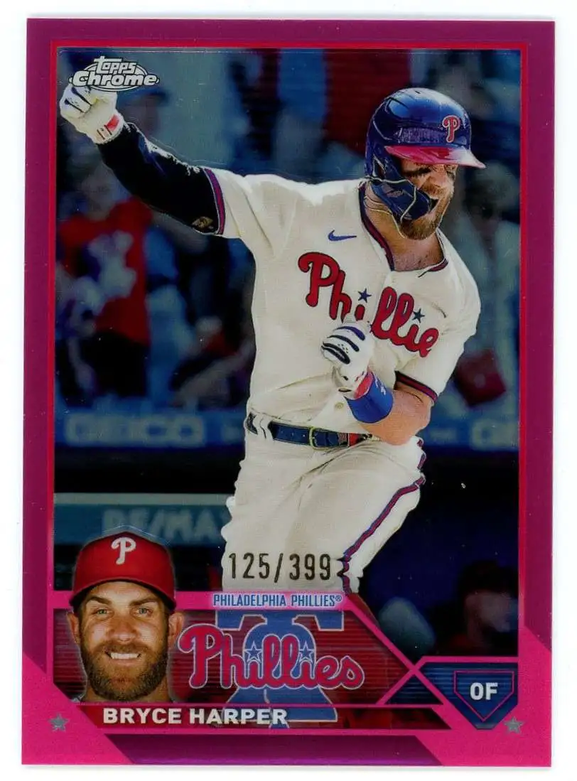 MLB 2023 Topps Chrome Pink Refractor 125/399 Bryce Harper #3