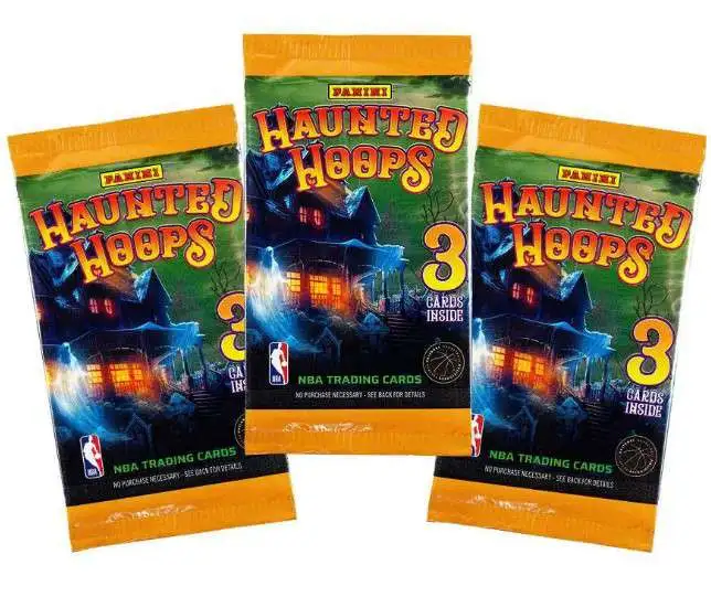 NBA Panini 2023-24 Haunted Hoops Basketball LOT of 3 Trading Card Booster Packs [3 Cards Per Pack, Great For Halloween Trick or Treaters!]